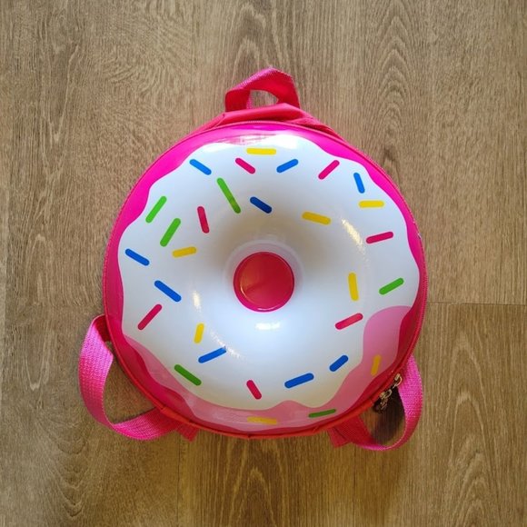 Sugar Thrillz Handbags - Kawaii Pink and White Donut Backpack NWOT